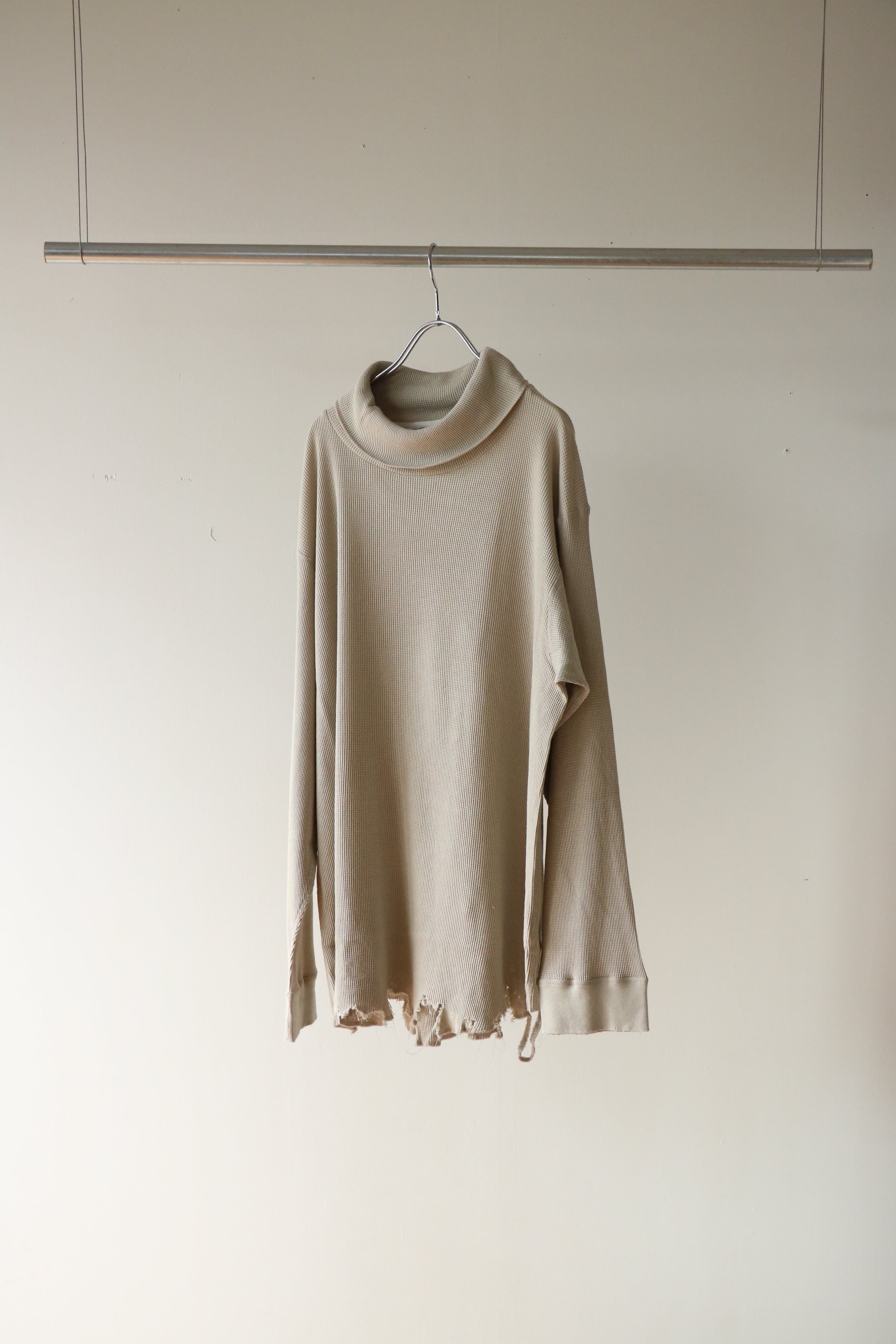 Ancellm -DAMEGE HI-NECK LS T-SHIRT / ANC-CT135 / アンセルム