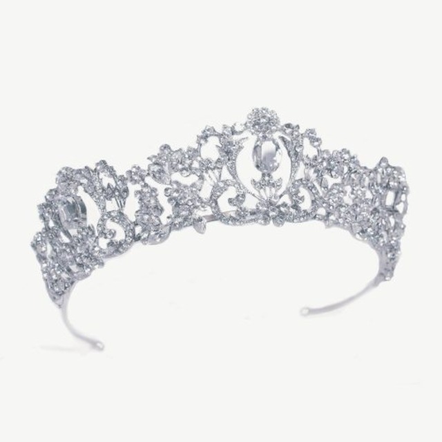 【レンタル】Ivory & Co. アイボリー・アンド・コー Millicent ミリセント ブライダルティアラ クリスタル シルバー 結婚式 アクセサリー (IC-T10-R)