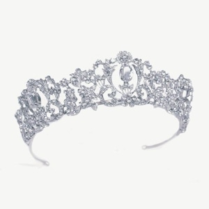 【レンタル】Ivory & Co. アイボリー・アンド・コー Millicent ミリセント ブライダルティアラ クリスタル シルバー 結婚式 アクセサリー (IC-T10-R)