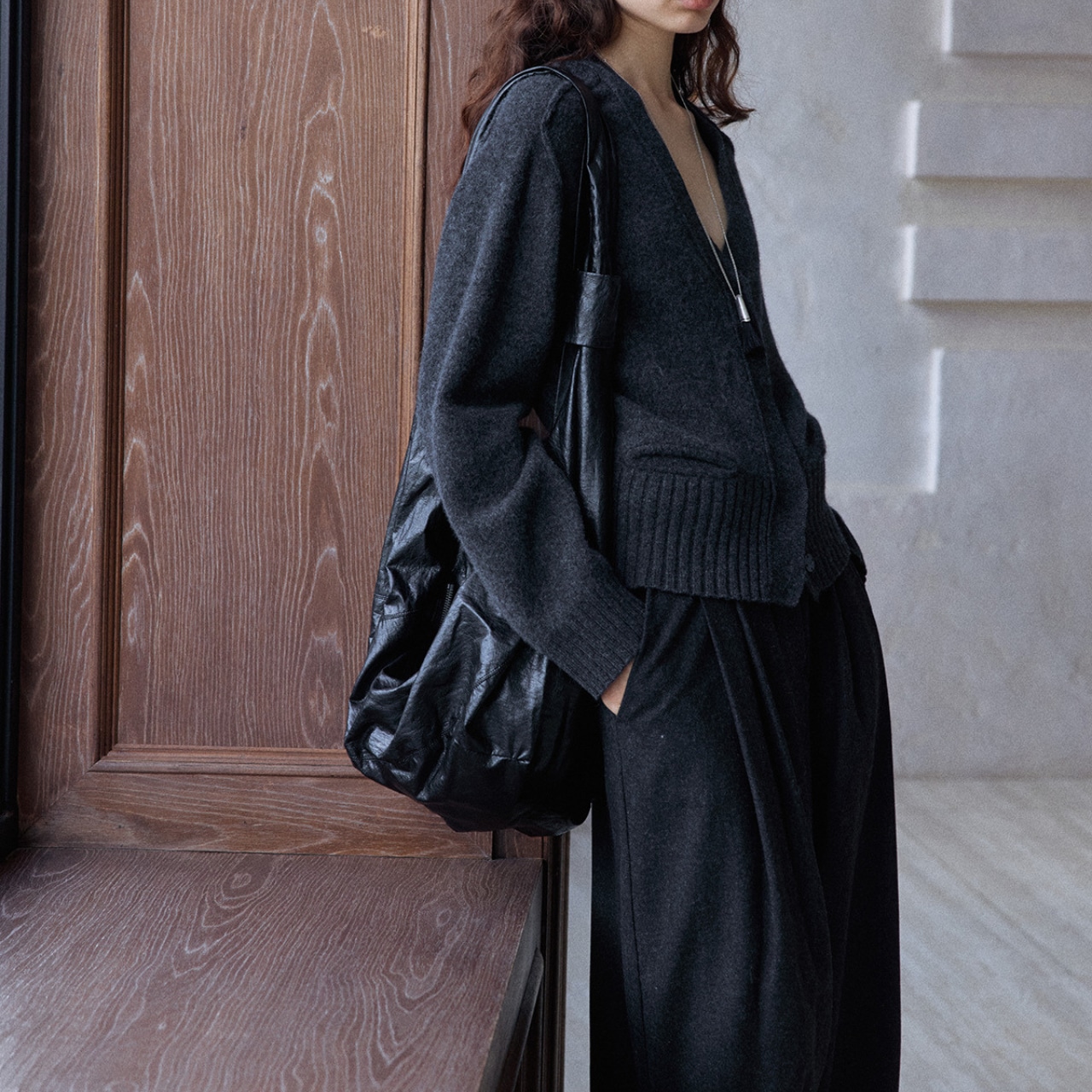 V-neck Ribbed Knit Cardigan【4color】 T3658