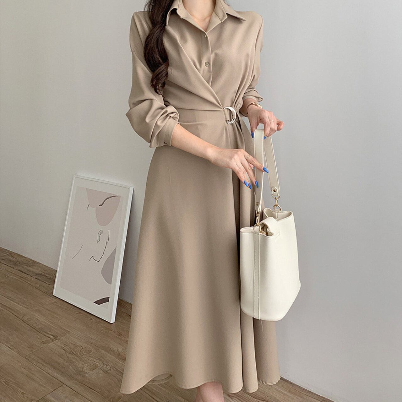 サイド ストラップのワンピース 【MKOP53】