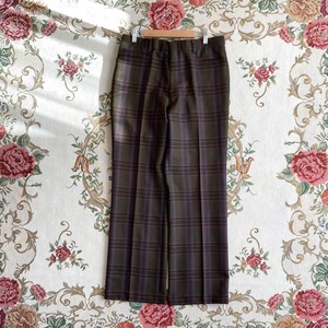 JAPAN vintage brown check pants