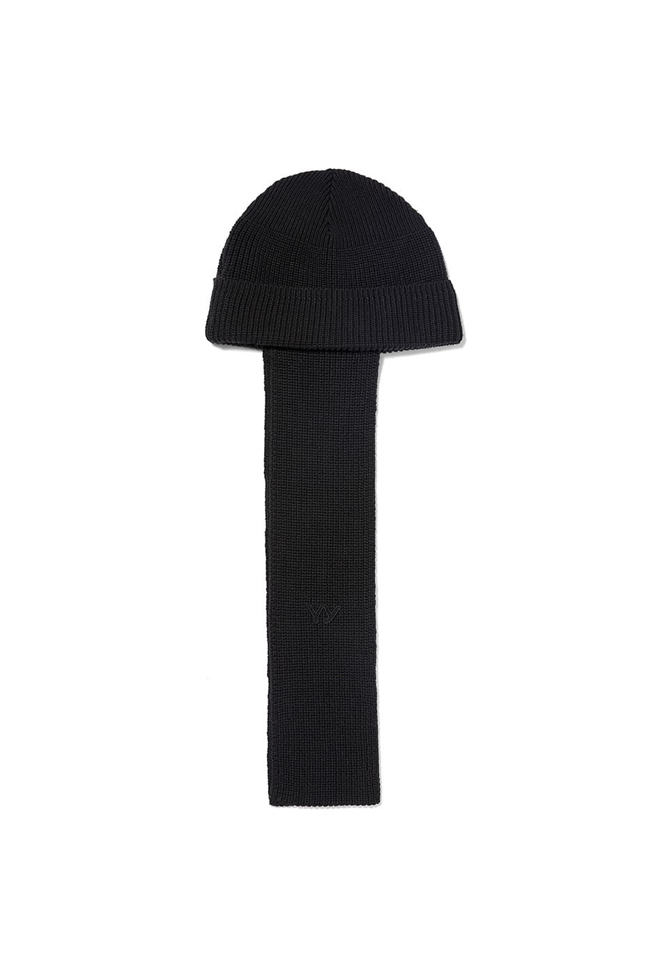 OPEN YY / オープンワイワイ　SCARF BEANIE OPEN YY] SCARF BEANIE, BLACK 正規品 韓国ブランド 韓国通販 韓国代行