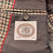 J.PRESS ジェイプレス レザー エルボーパッチ ガンクラブチェック ツイード テーラードジャケット 段返り3B /96-84-180/ビンテージ