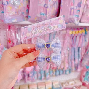 【C5】86-9ギンガムチェックツインヘアゴム