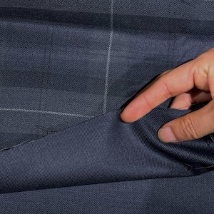 ★TB068◆2m◆ウールポリエステル混ツイル生地◆チェック