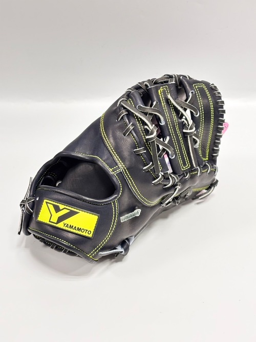 YGSｰ山本グラブスタジオ　硬式一塁手　42ZF 右投げ用　Yブラック×ブラック　ネオンイエローステッチ 画像