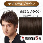 LUCIDO(ルシード) ワンプッシュケアカラー(医薬部外品) メンズ用 ショートヘア約4回分 白髪染め 無香料 ナチュラルブラウン セット 2個 (x 1)