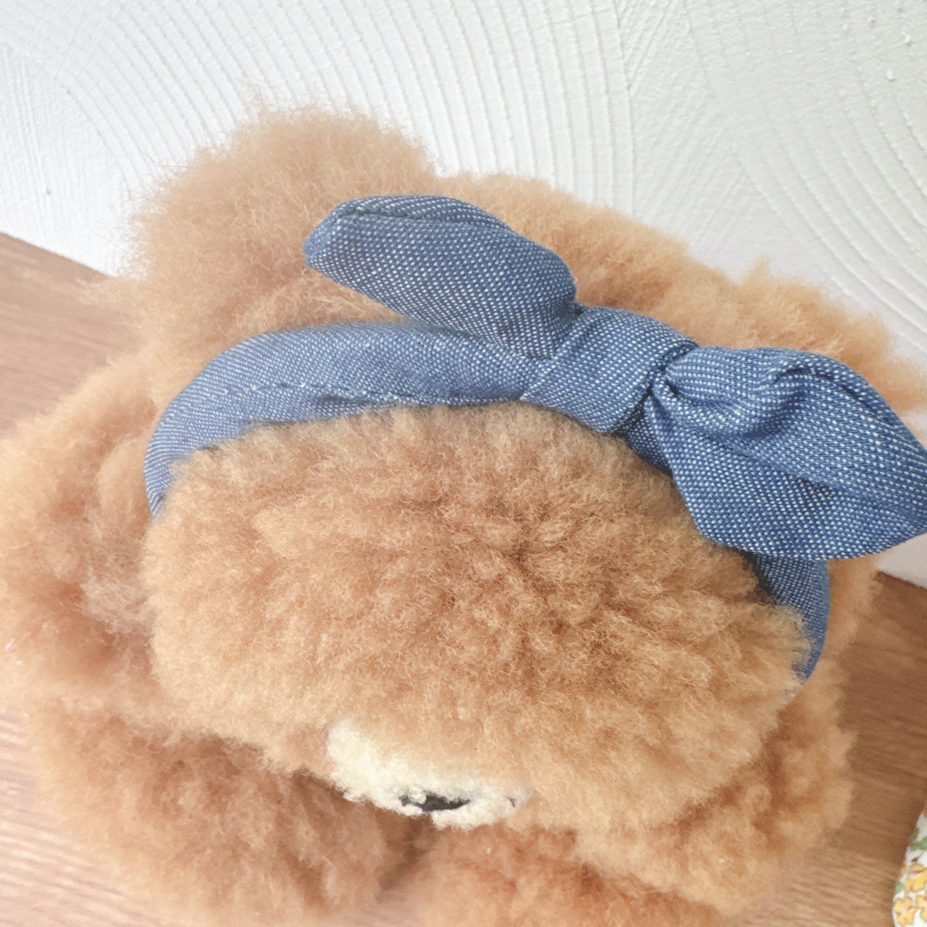 デニム小さめおリボン撮影用カチューシャ