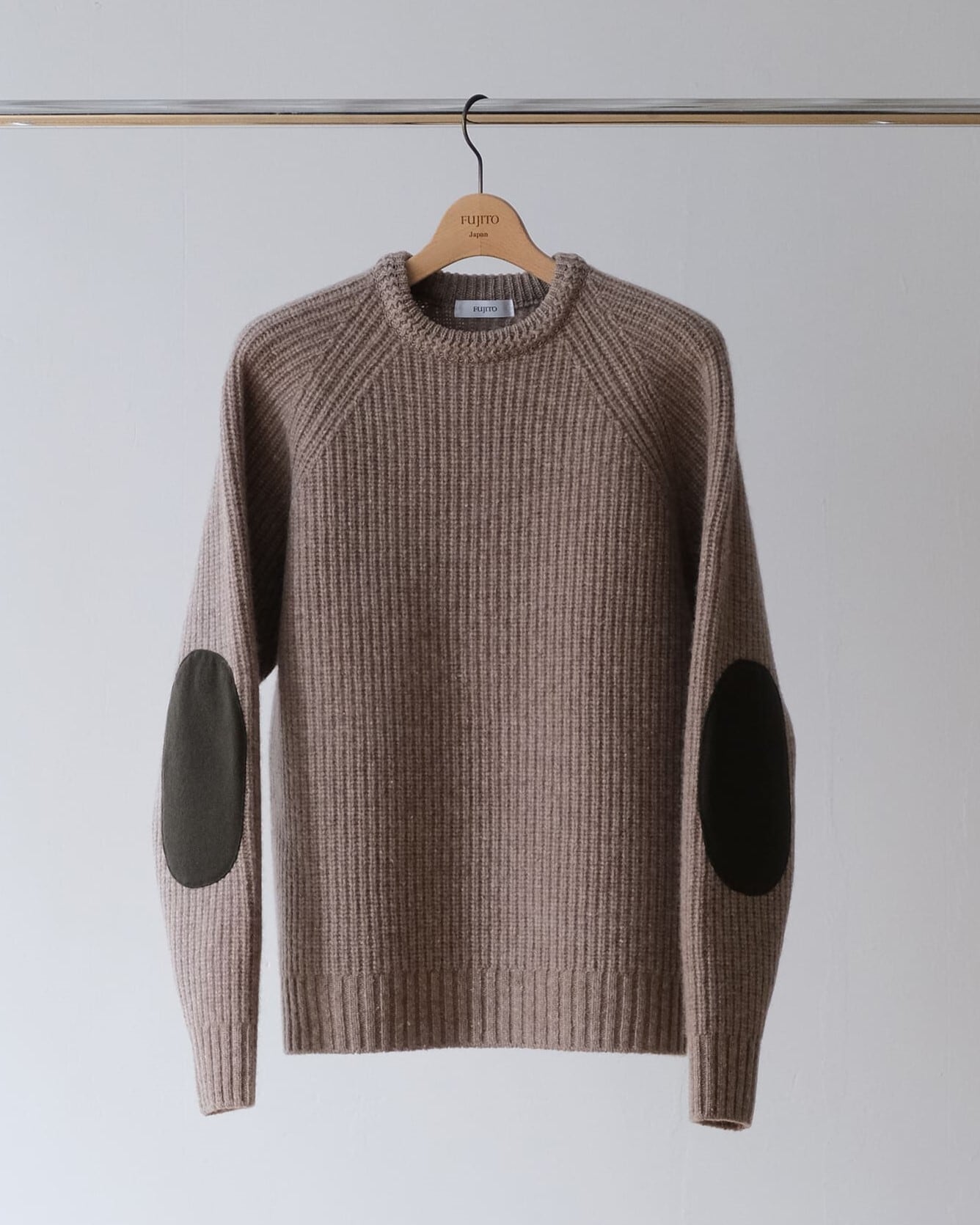 トップス FUJITO Rib Knit Sweater Beige FUJITO(フジト) Rib Knit Sweater | サウスオレンジ｜メンズ