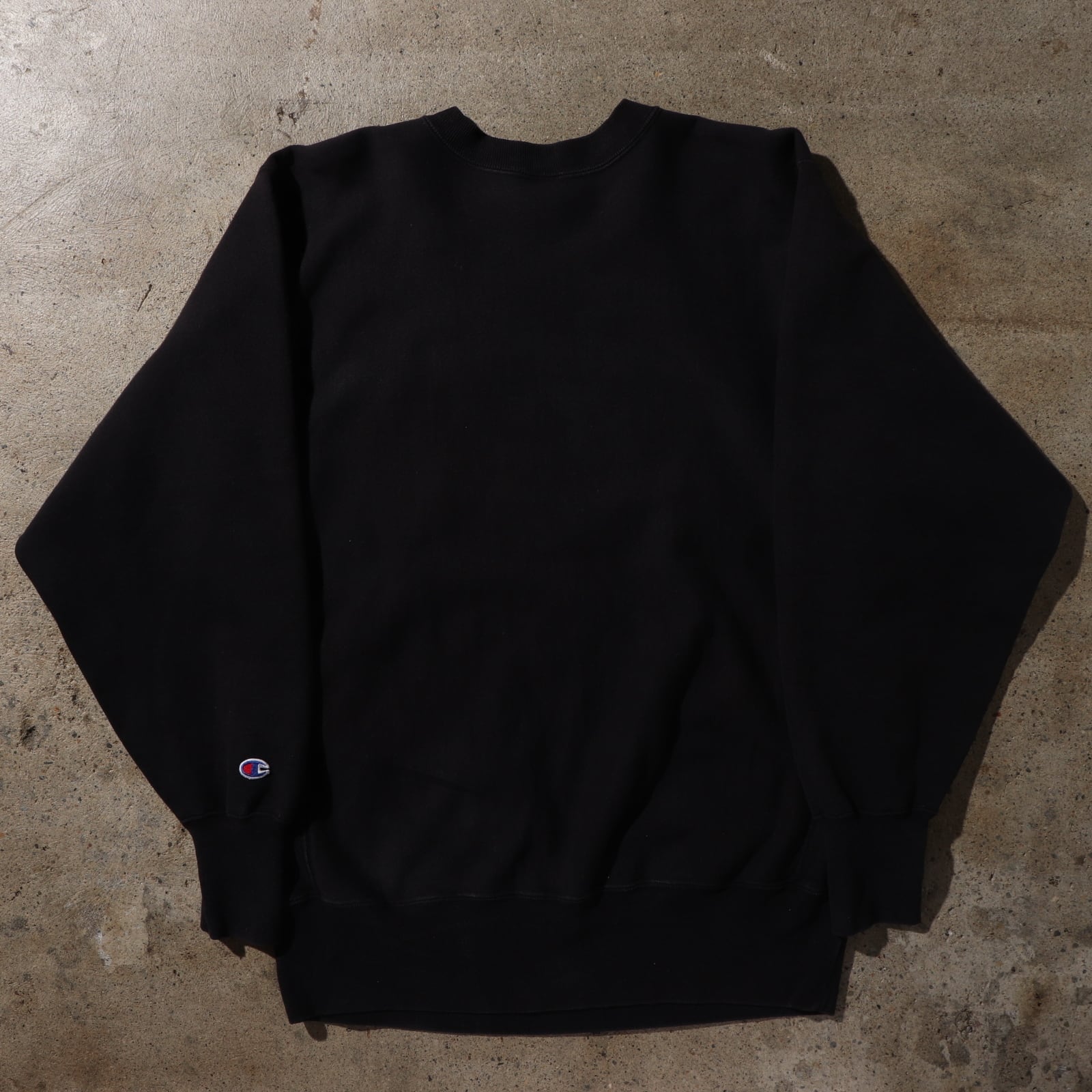 極美品 90s XL 黒 目あり リバースウィーブ ブラック 無地 スウェット  