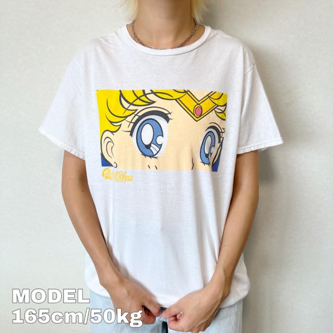 セーラームーン うさぎ アニメT プリントTシャツ マンガ 白 M 10420 