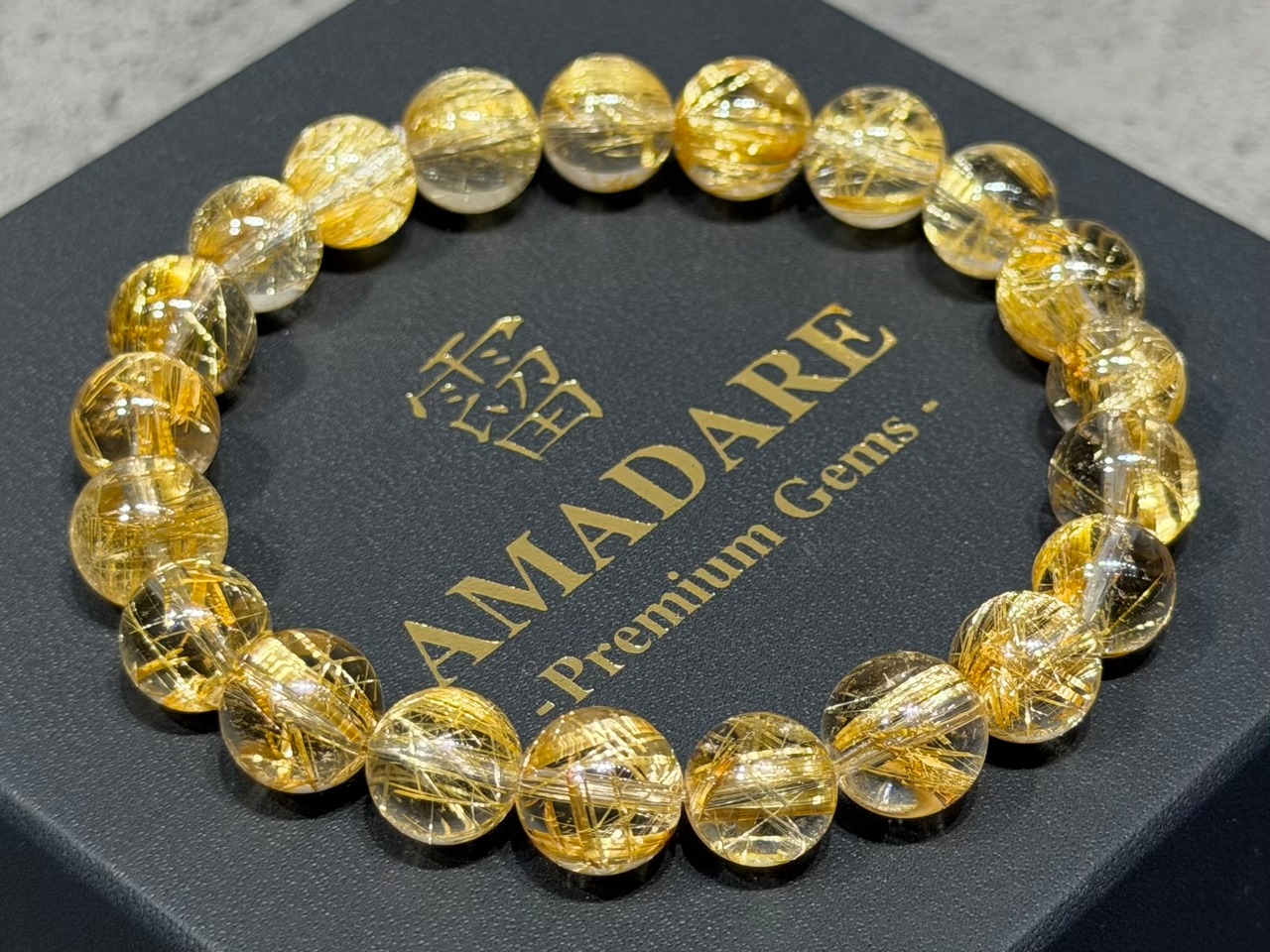 No.2357-4 【SS】ゴールドルチルクォーツブレスレット