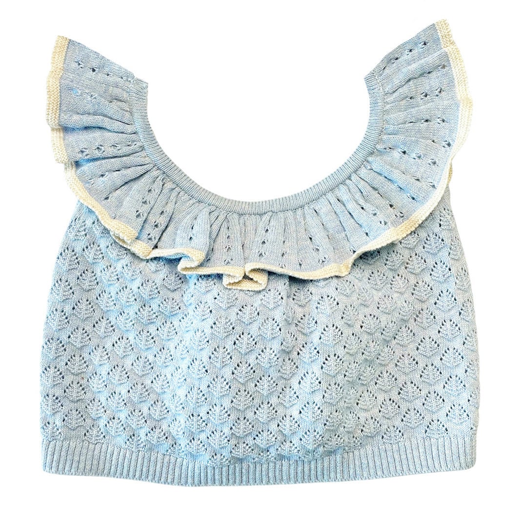 MABLI|ELENA VEST|LIGHT CHAMBRAY