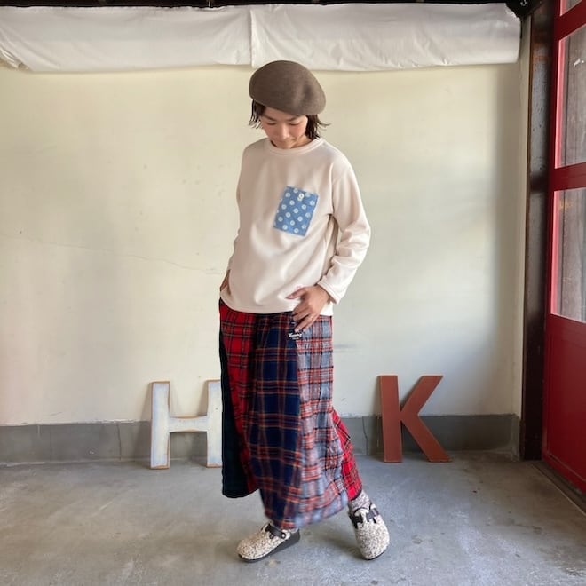 快晴堂 レディース スカート タータンフォーエバー パッチワークの