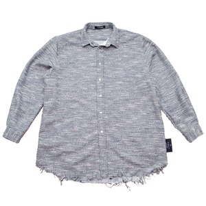 "LOS ANGELES" Tweed Shirt(GREY)