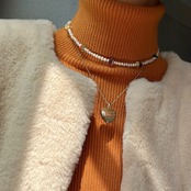 【ペトリファイドウッド】ハートネックレス ［GKN056］