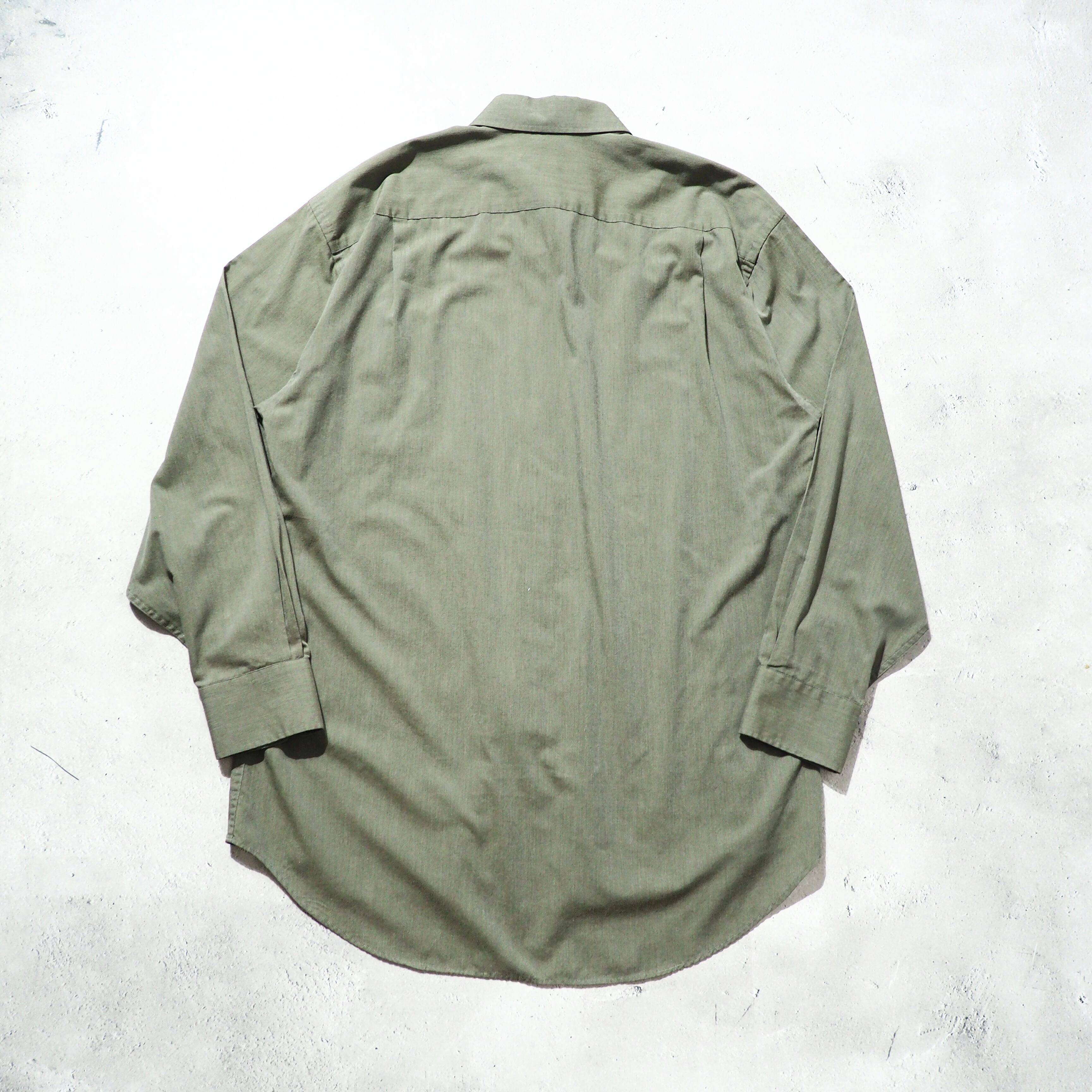1990s " Monsieur by GIVENCHY " Beautiful Moss green color vintage Dress shirt