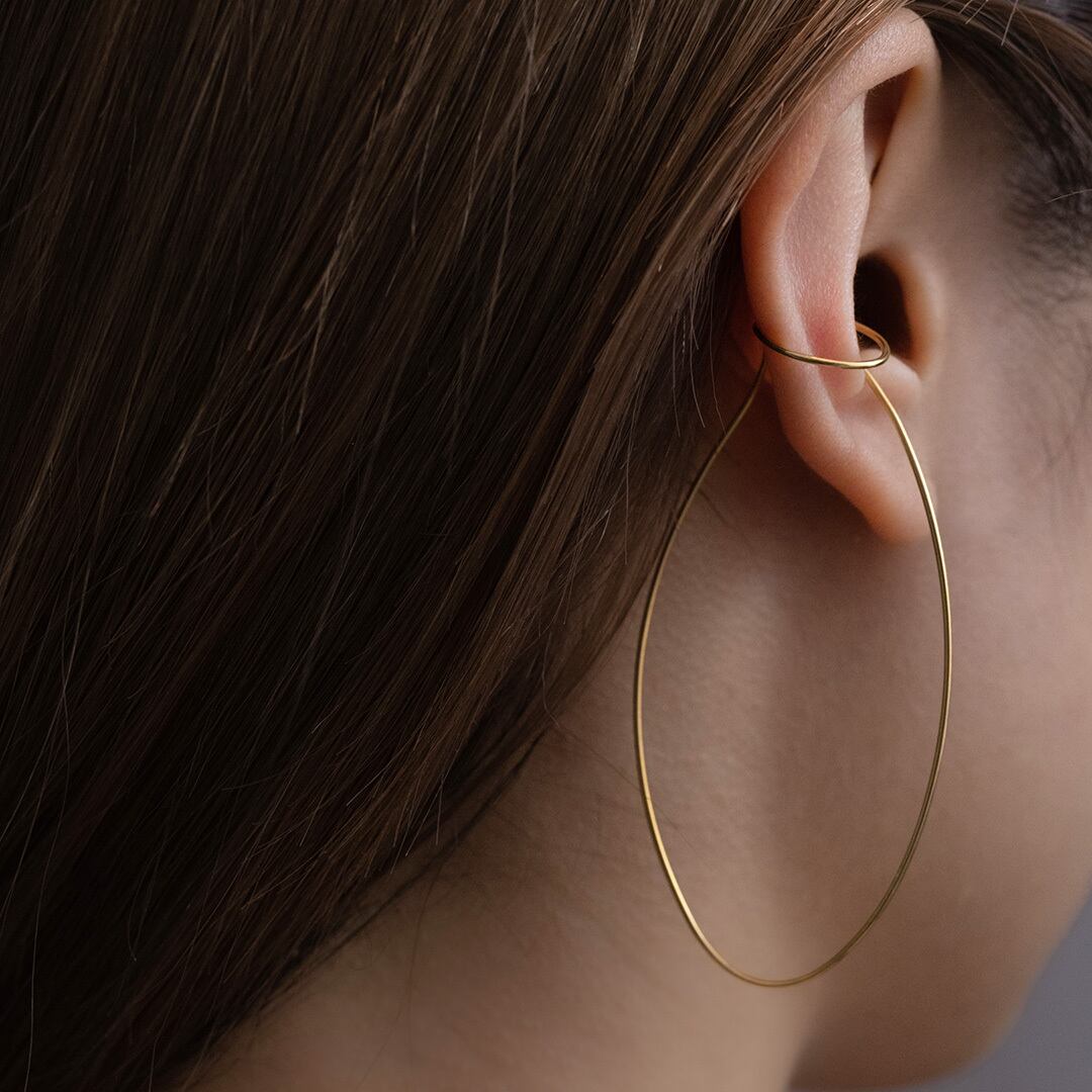 NIHIL (ニヒル) Margin Ear Cuff [Gold/Siver] Freeサイズ ※片耳販売