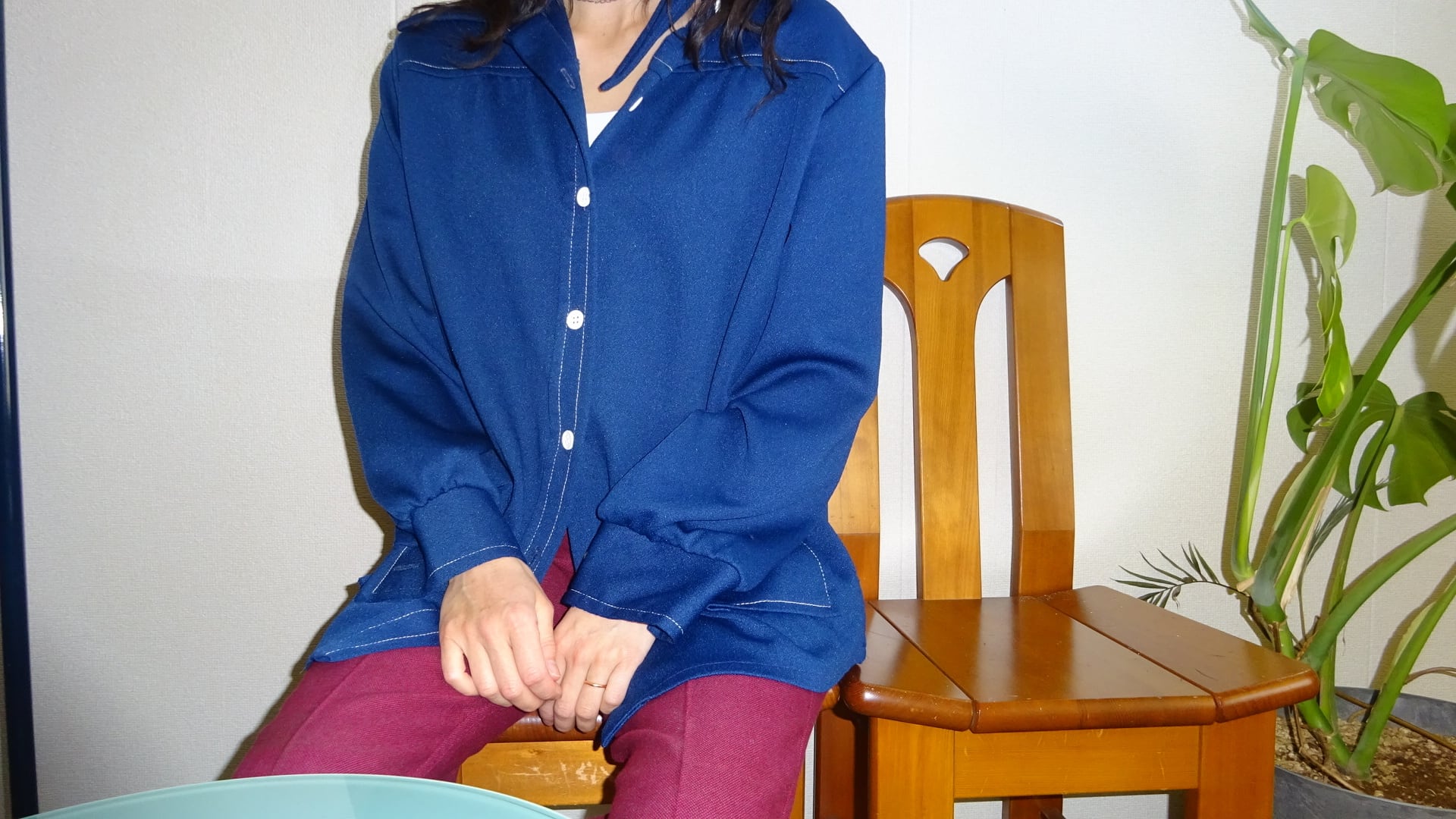 70s～US white stitch vintage shirt