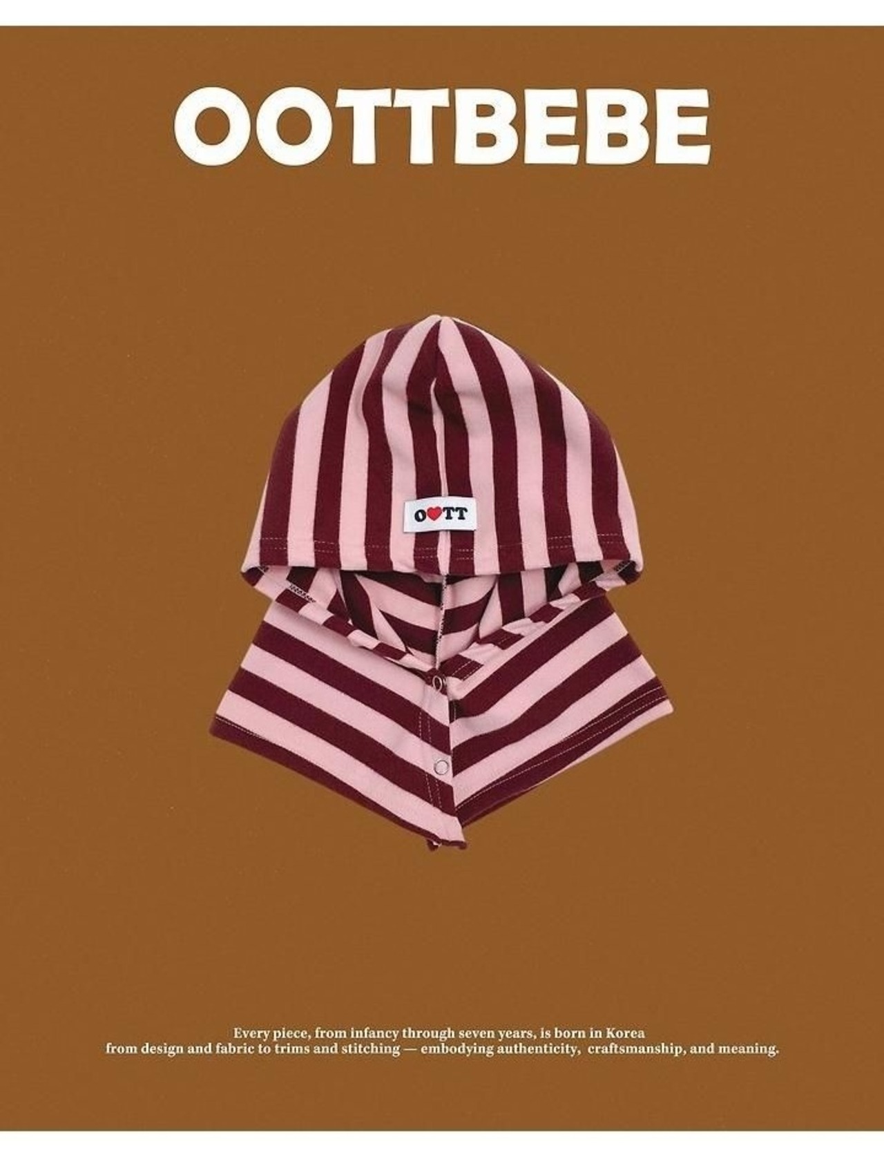 韓国子供服 / 26winter / oottbebe / ノマドボーダーバラクラバ / ベビー&キッズ / 冬服 *S~M*