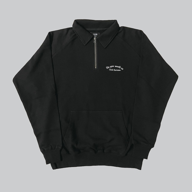 CLASSIC LOGO ZIP SWEAT BLACK