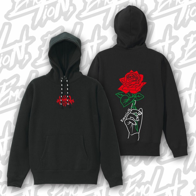 EmotioN Rose Pullover Hoodie [RED]