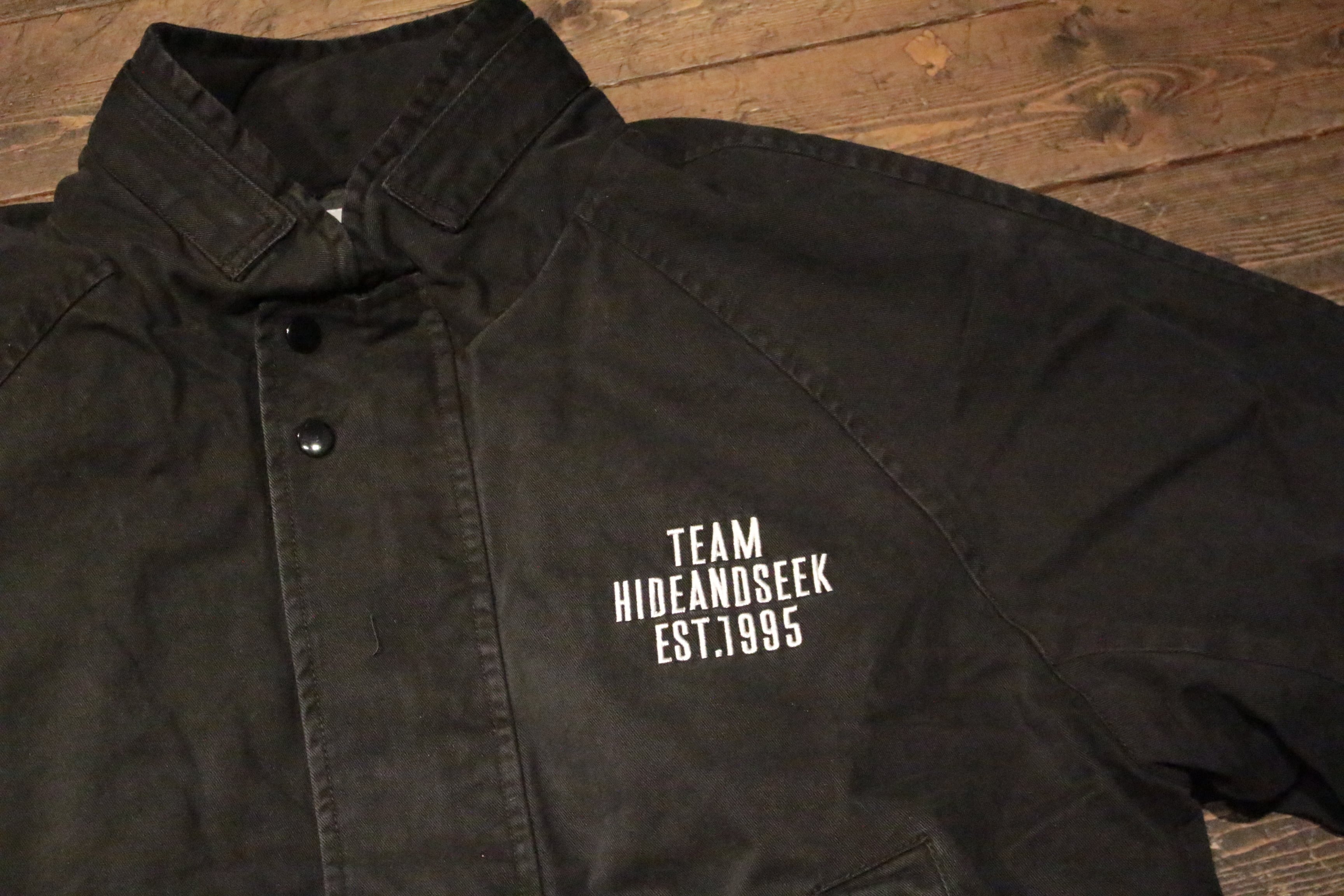 HIDE AND SEEK】Washed Sailing Jacket -BLACK （ハイドアンドシーク