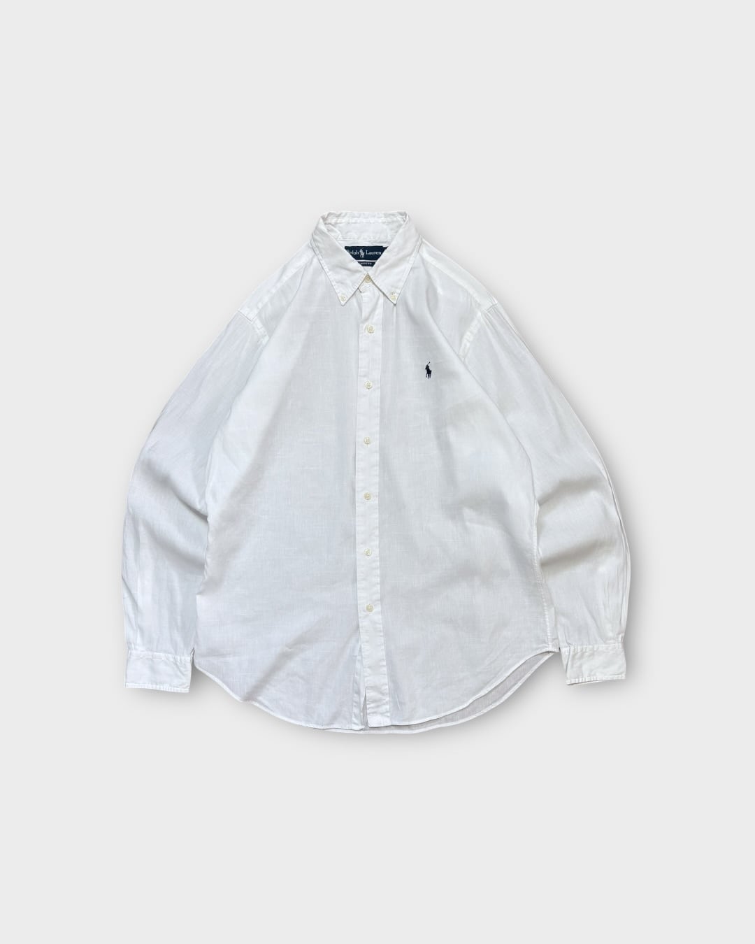 【VINTAGE】1990’s “Ralph Lauren” Cotton Linen Button Down Shirt