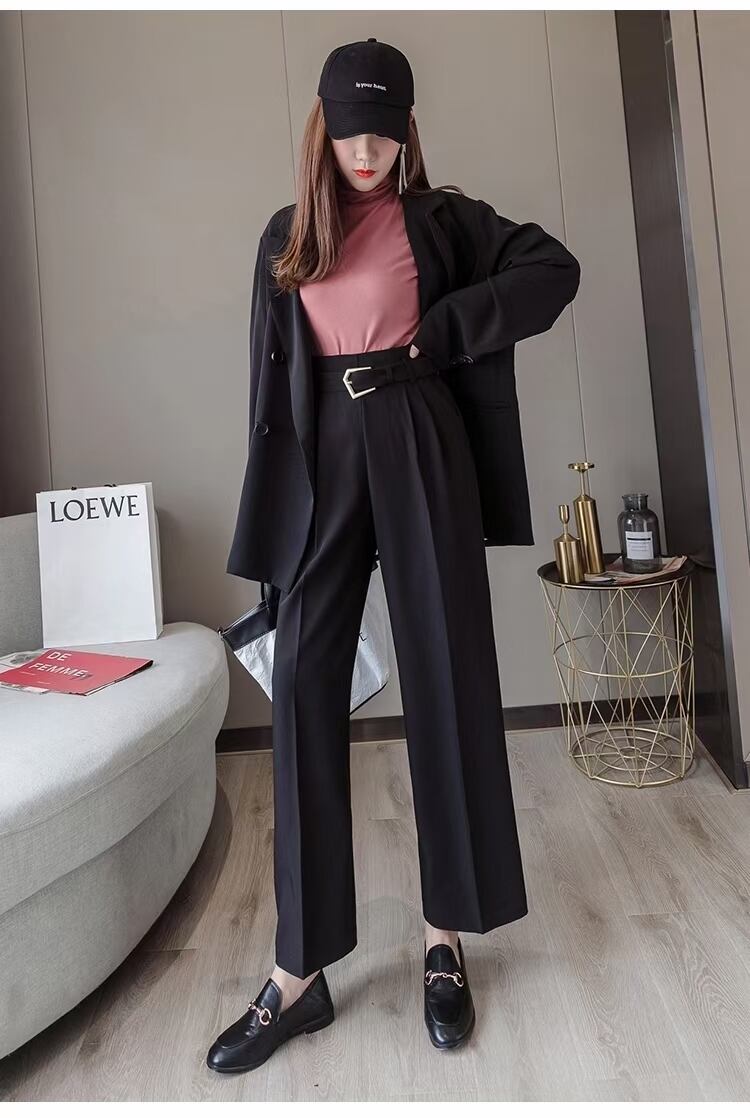 共布ベルト付き　ワイドパンツ AJ−1362-B04