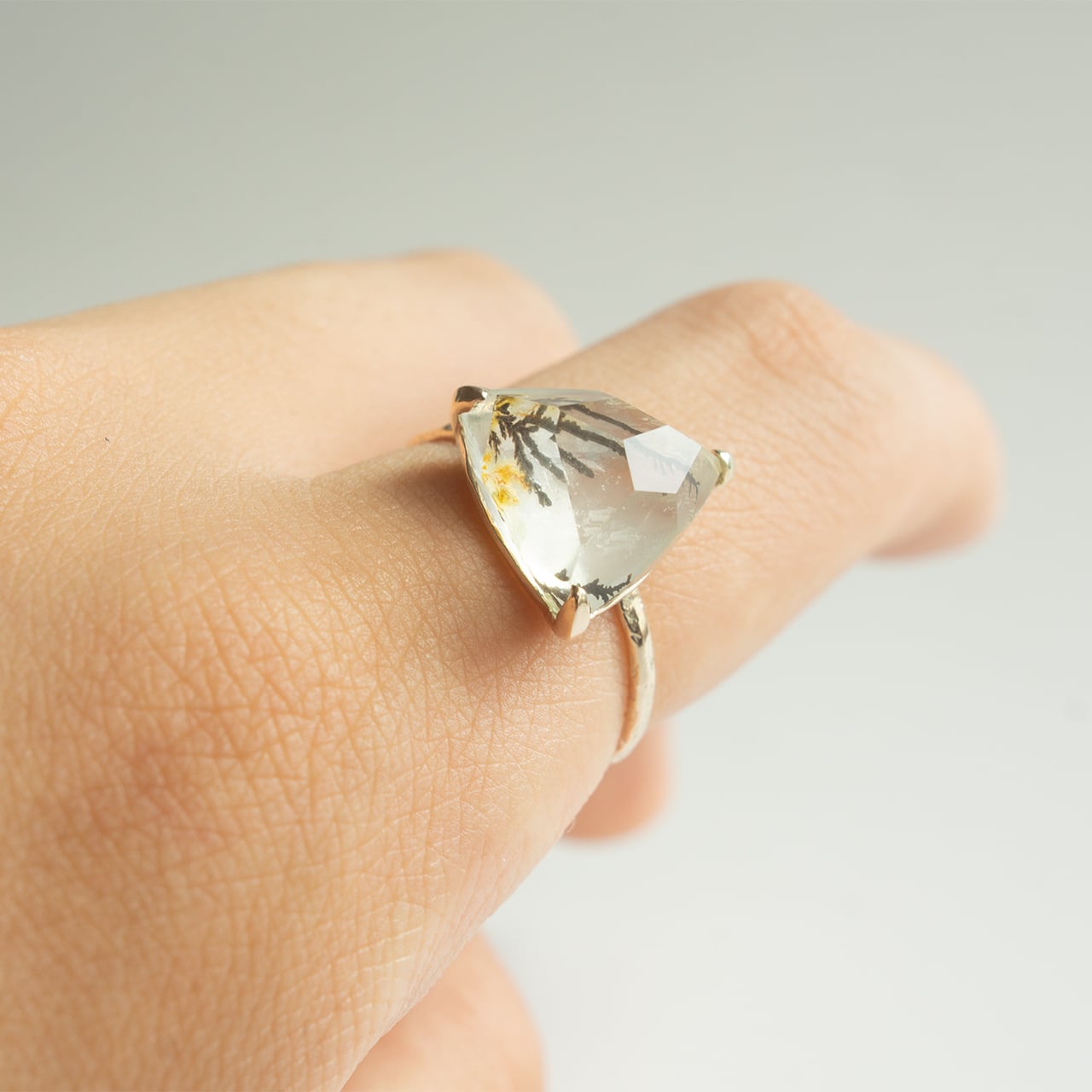デンドライトクォーツ リング K10 | Kumiko Taya jewelry