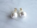 cotton pearl earring