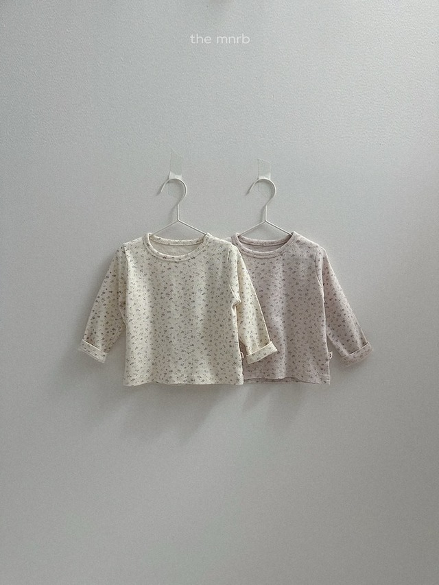 送料無料【予約】minirobe /Cotton Eyelet Long Sleeve T
