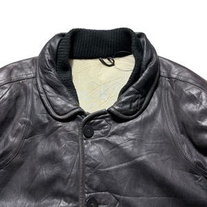 SERAPHIN black leather car coat