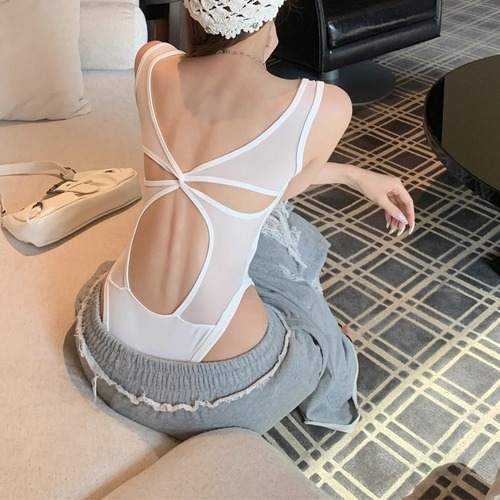 3色／カットアウトバックボディスーツ ・11986