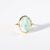 【12号-A】エメラルドインクォーツ リング