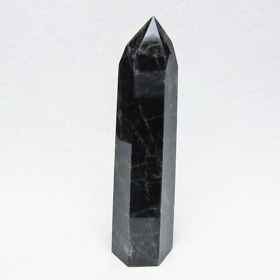 モリオン 六角柱 黒水晶 ポイント 置物 一点物 142-11226