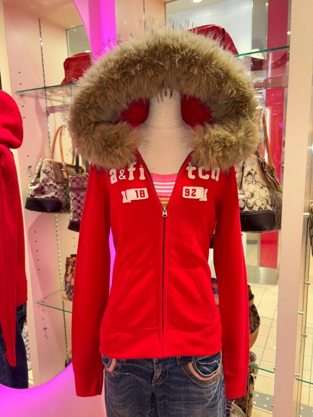 00s Fur Hoodie y2k