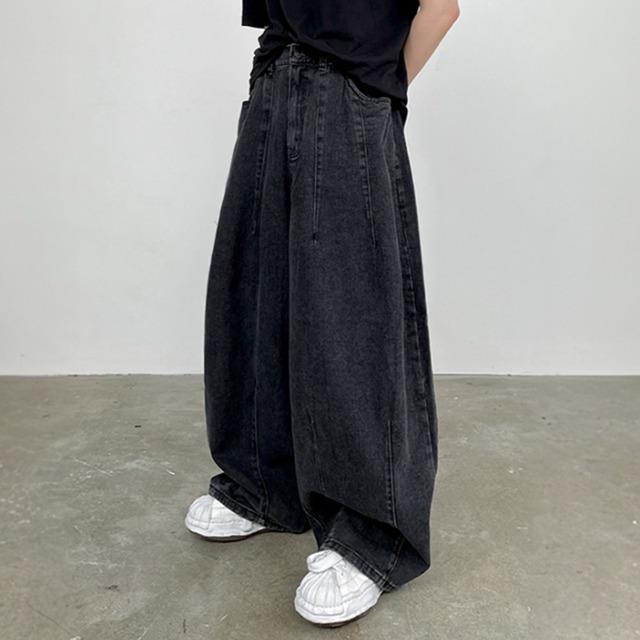 ステッチワイド　バレルデニム　2カラー　LB1479