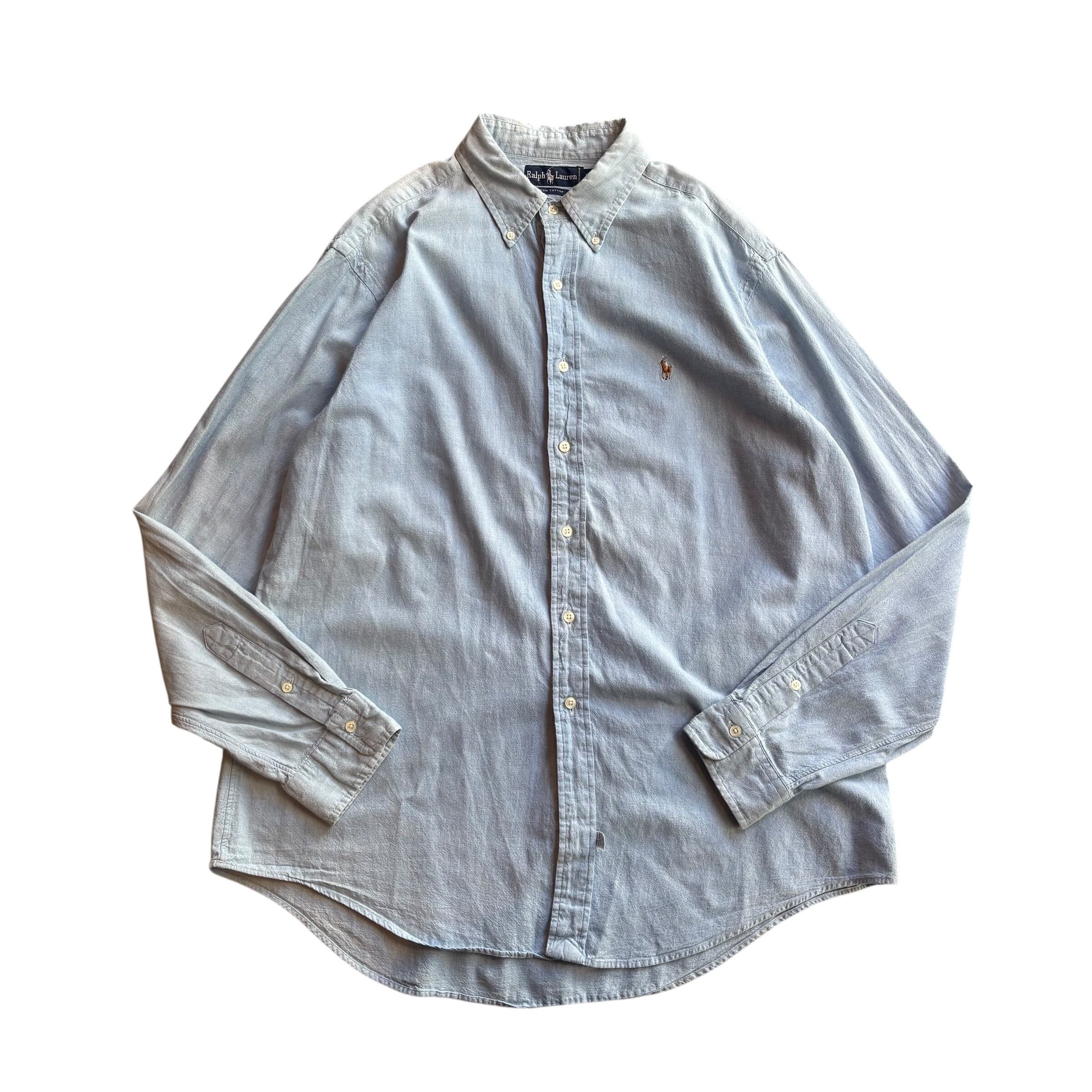 【古着】Polo Ralph Lauren Plain Shirt (Light Blue)