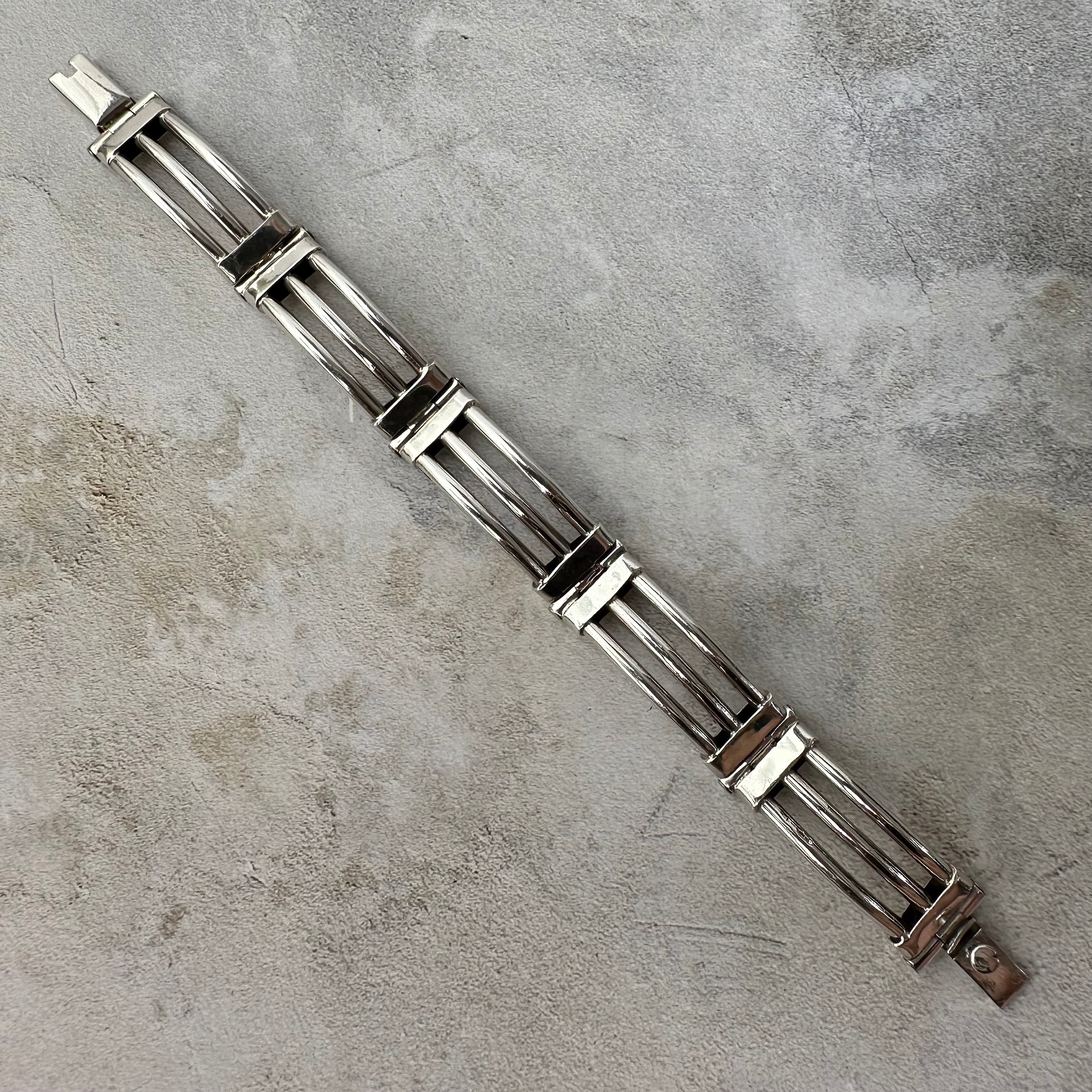Vintage Heavy Link Bracelet Silver925 Made in Mexico