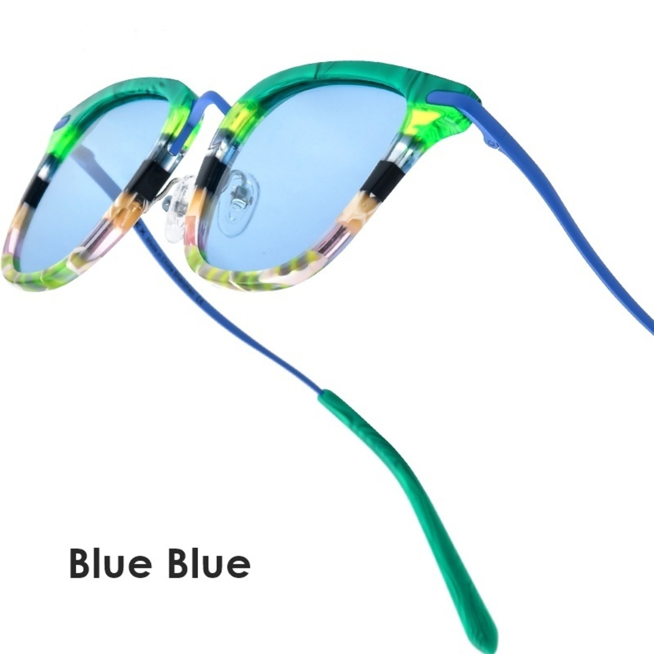 Titanium Acetate Curve Temple Colorful Sunglasses -wellington- / チタン アセテート カーブ テンプル カラフル サングラス -ウェリントン-