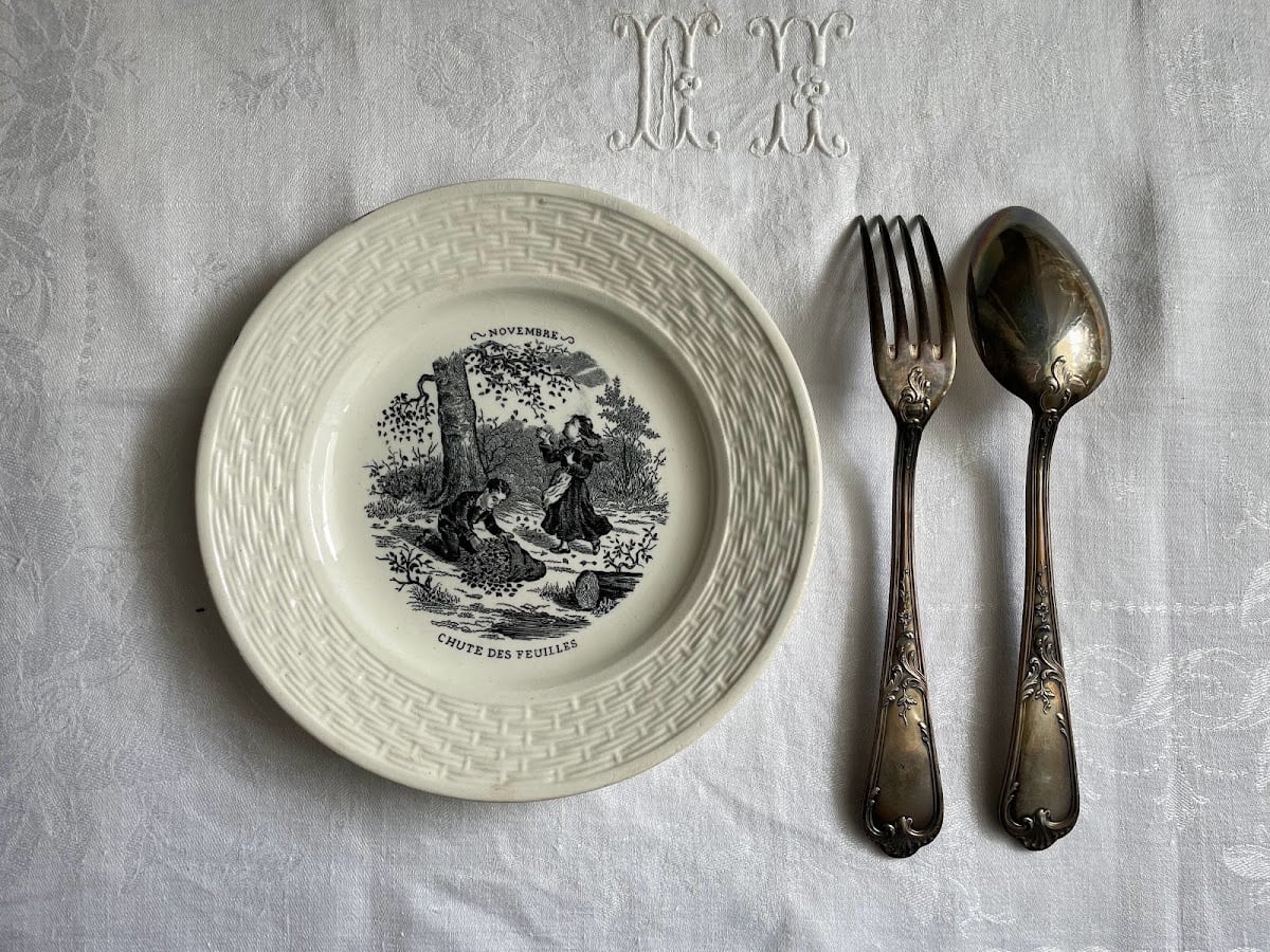 グリザイユ プレート パニエ フランスアンティーク 【公式通販】