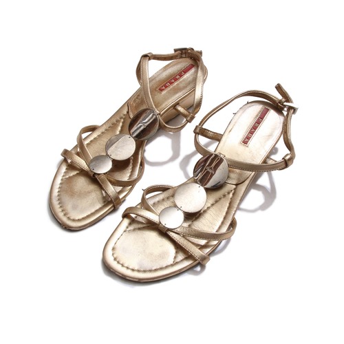 PRADA 00s GoldMetalPumps