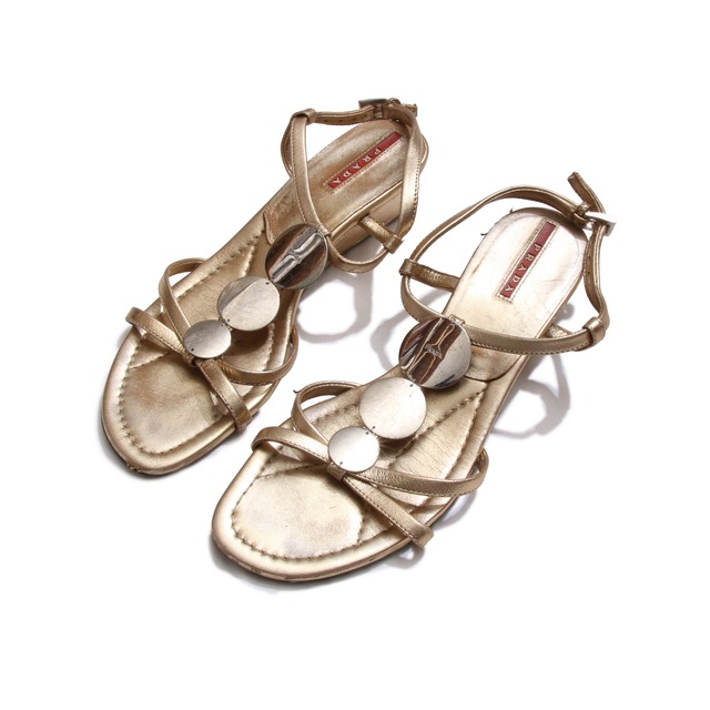 PRADA 00s GoldMetalPumps