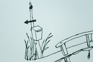 ムーミン 北欧 Postery「ムーミン谷の橋」送料無料 フレーム 展示用フック付アートポスター 絵画 インテリア アート