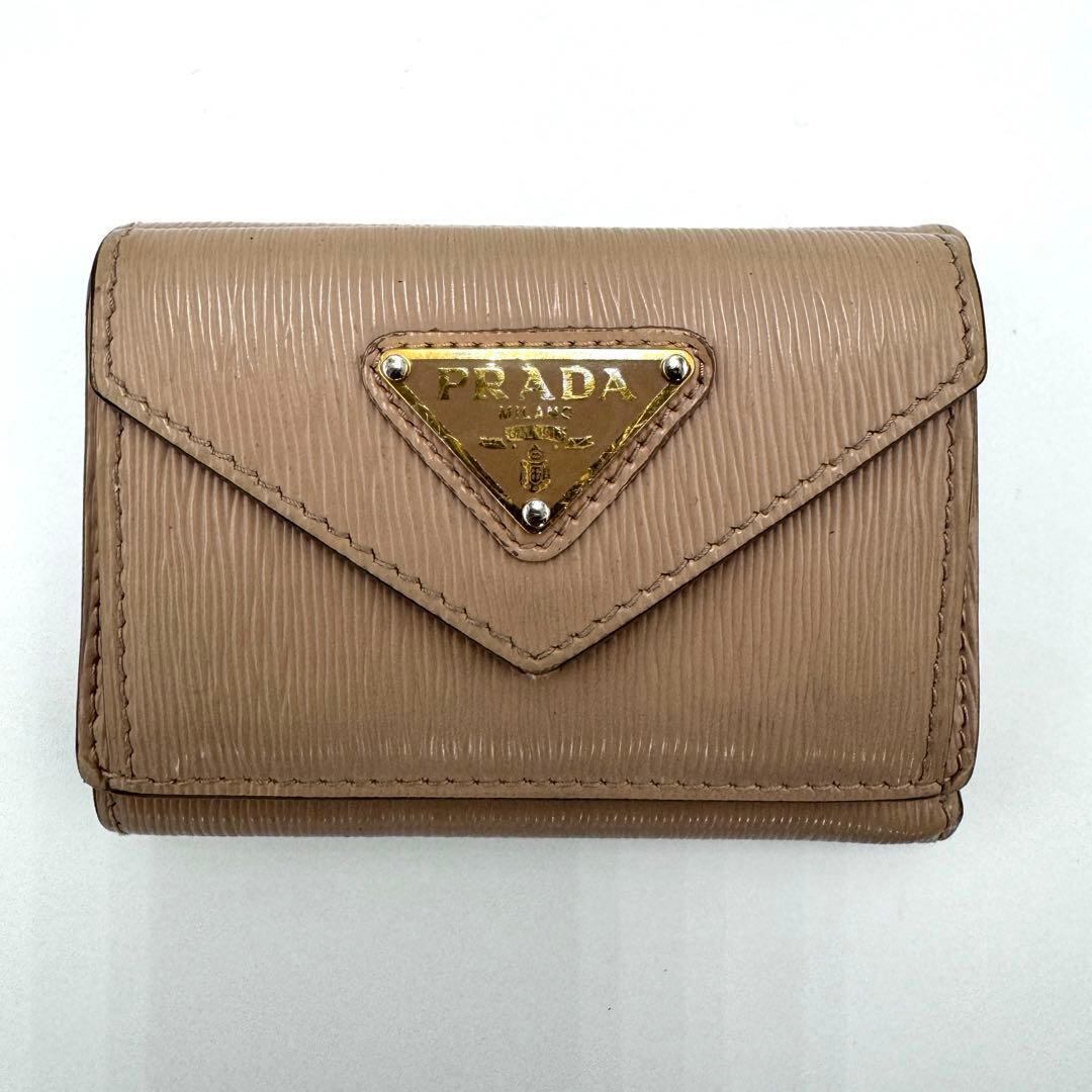 PRADA 三つ折り財布 ヴィッテロムーブ 三角ロゴ