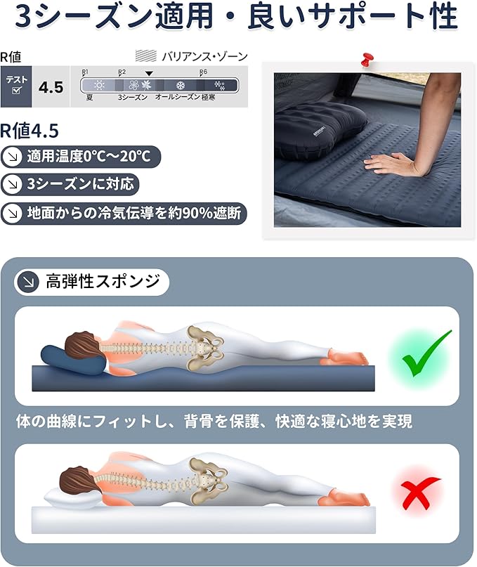 OneTigris LIGHTDREAM インフレータブルマット R値4.5 OneTigris LIGHTDREAM インフレータブルマット R値4.5 OneTigris