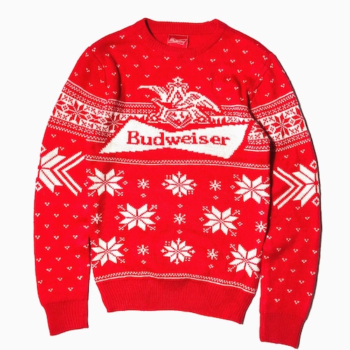 Vintage 90's【Budweiser】"Budweiser" Knit Sweater