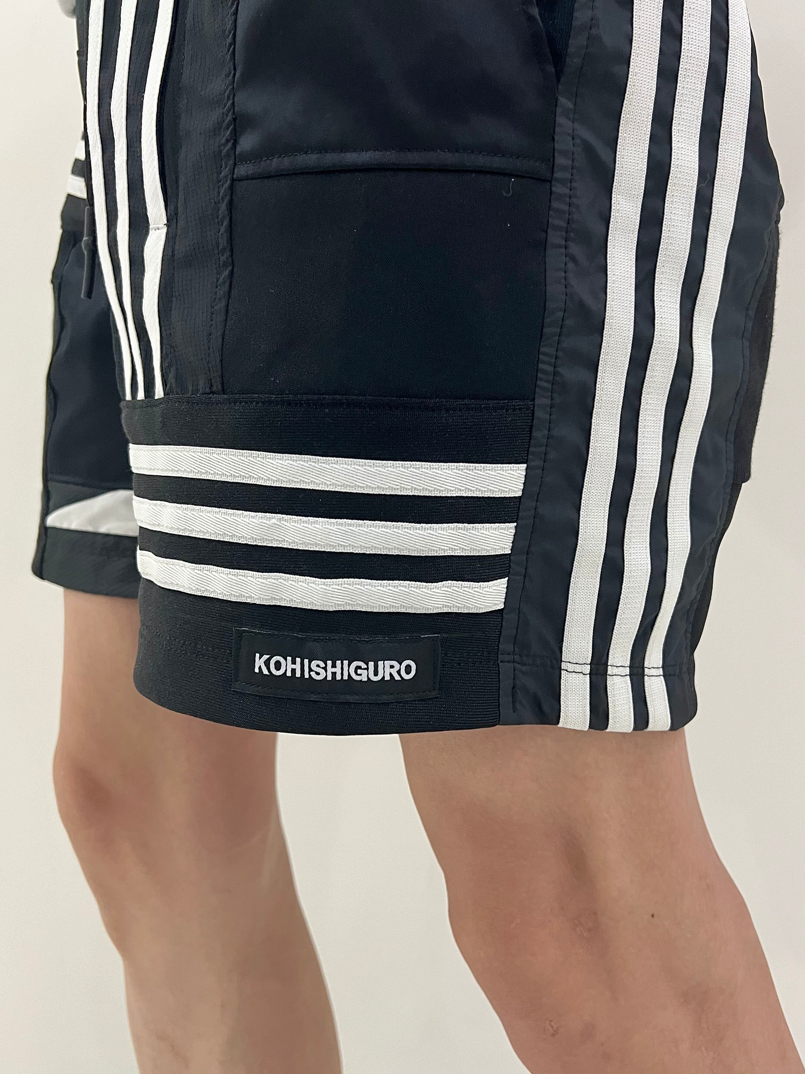 KOH ISHIGURO Upcycled Crazy Patchwork Short Pants -BLACK- Mens